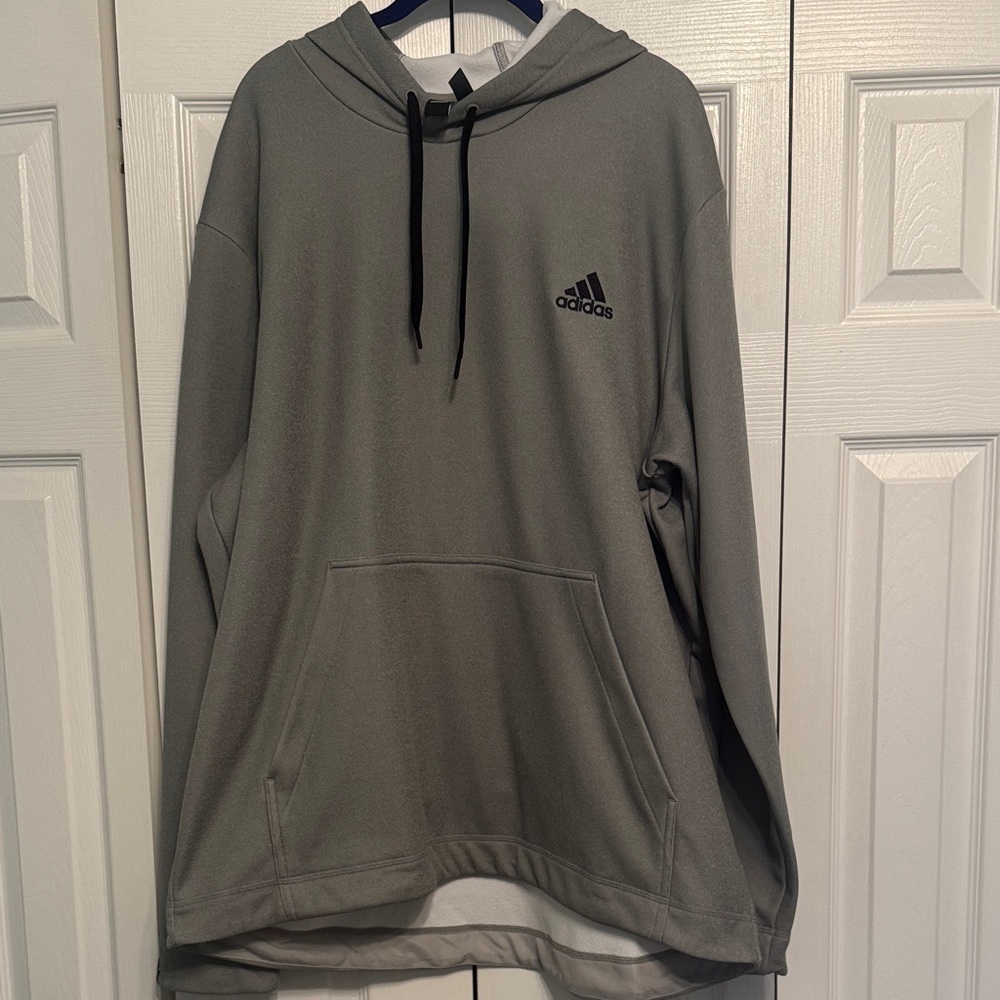 Adidas Heather Gray Sweatshirt with Black Logo. - Picture 7 of 7